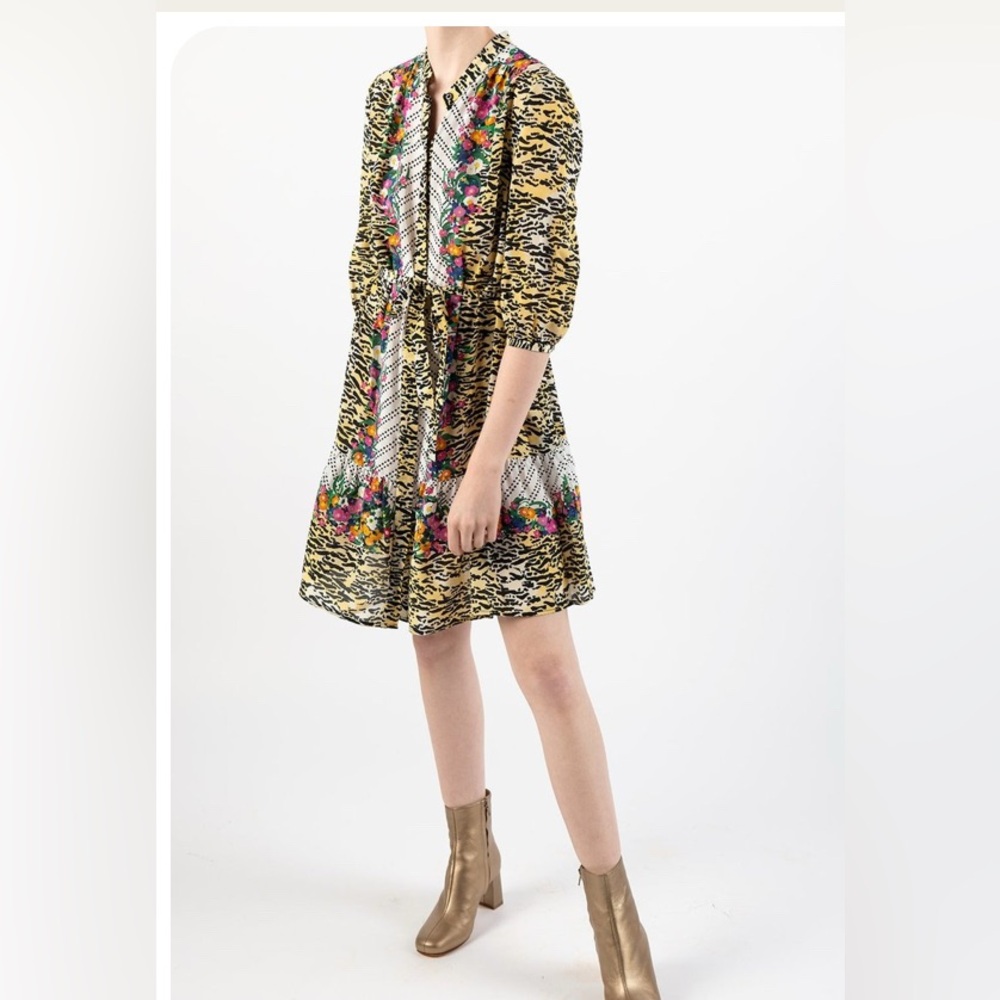 Saloni UK 14/US 10 Tyra dress in Tiger Rosette - Picture 3 of 8